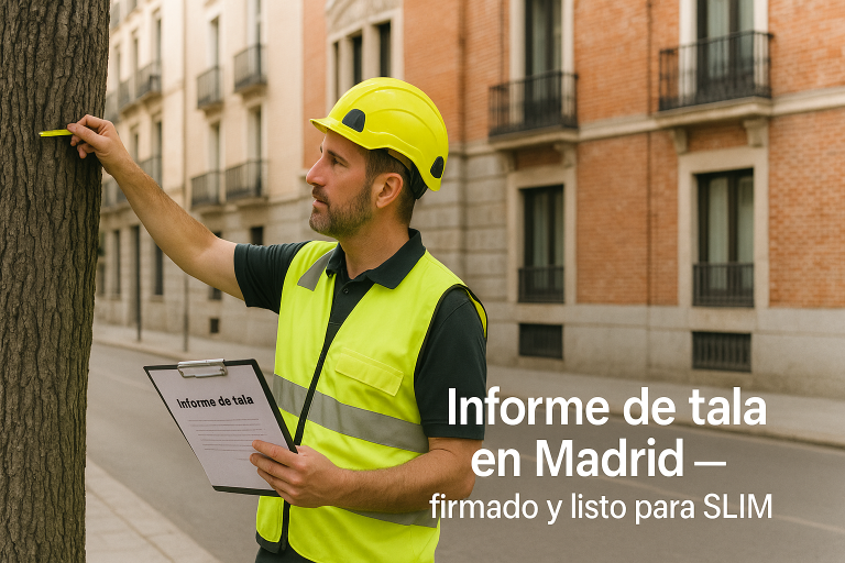 trámite de tala en el ayuntamiento de Madrid plataforma SLIM